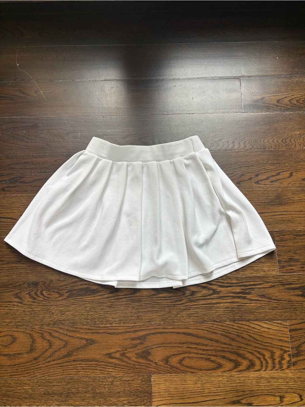 White Pleated A-Line Women’s Skirt